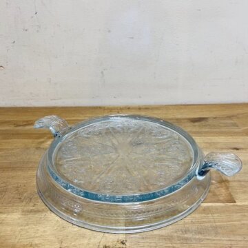 FireKing Sapphire Blue Table Server【B7192】