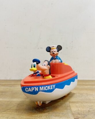 Vintage Mickey Wind Up Boat Toy【B5323】