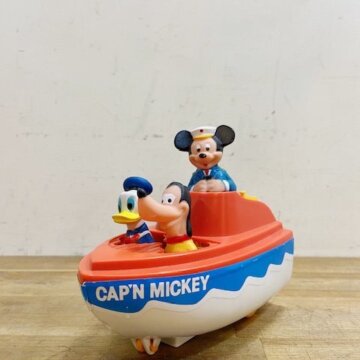 Vintage Mickey Wind Up Boat Toy【B5323】