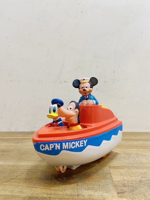 Vintage Mickey Wind Up Boat Toy【B5323】