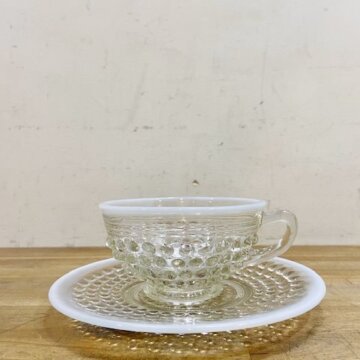 Anchor Hocking Moonstone Cup＆Saucer【B7223】
