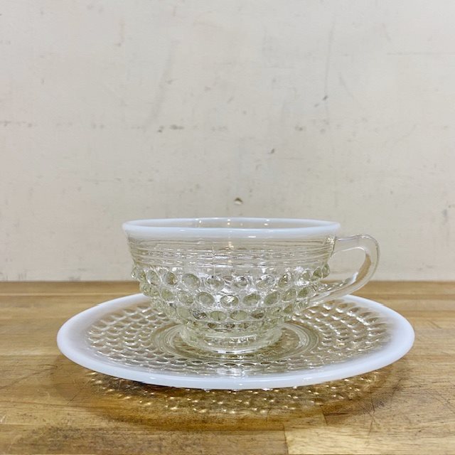Anchor Hocking Moonstone Cup&Saucer【B7223】 - 画像 (2)