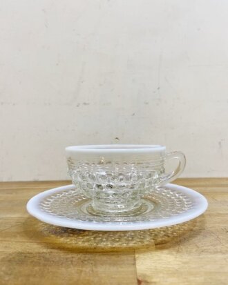 Anchor Hocking Moonstone Cup＆Saucer【B7224】