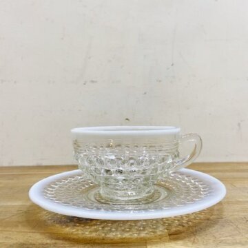 Anchor Hocking Moonstone Cup＆Saucer【B7224】