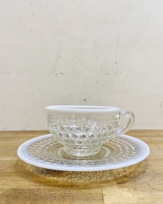 Anchor Hocking Moonstone Cup＆Saucer【B7226】