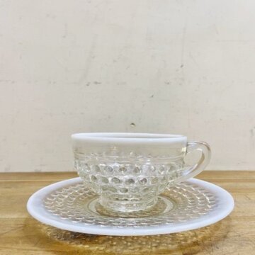 Anchor Hocking Moonstone Cup＆Saucer【B7226】