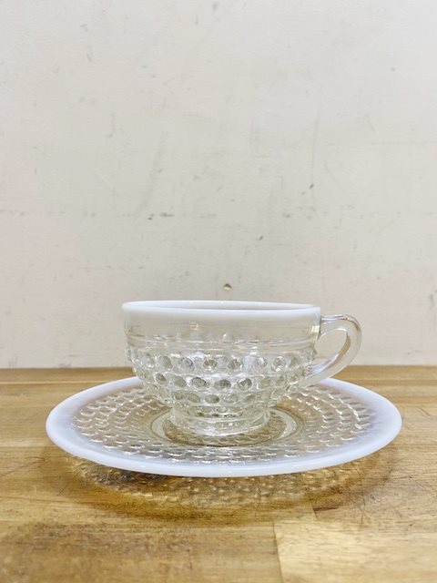 Anchor Hocking Moonstone Cup&Saucer【B7226】