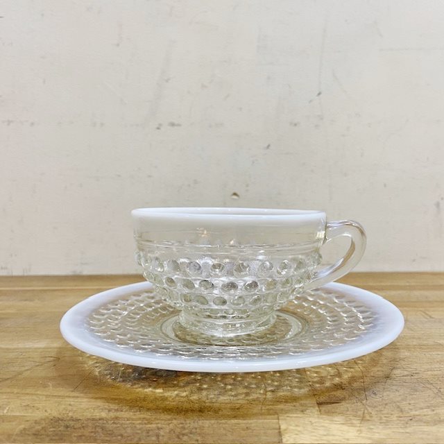 Anchor Hocking Moonstone Cup&Saucer【B7226】 - 画像 (2)