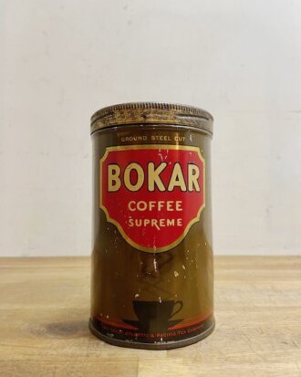 Vintage BoKar Coffee Tin 【B6966】