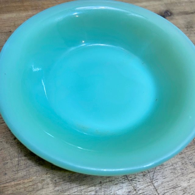 Fire King Jade-ite Fruit Bowl 【B8293】 - 画像 (6)
