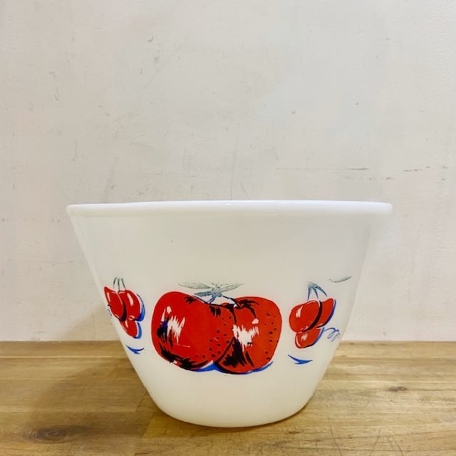 Fire King Apples and Cherries Mixing Bowl 【B8297】 - 画像 (2)