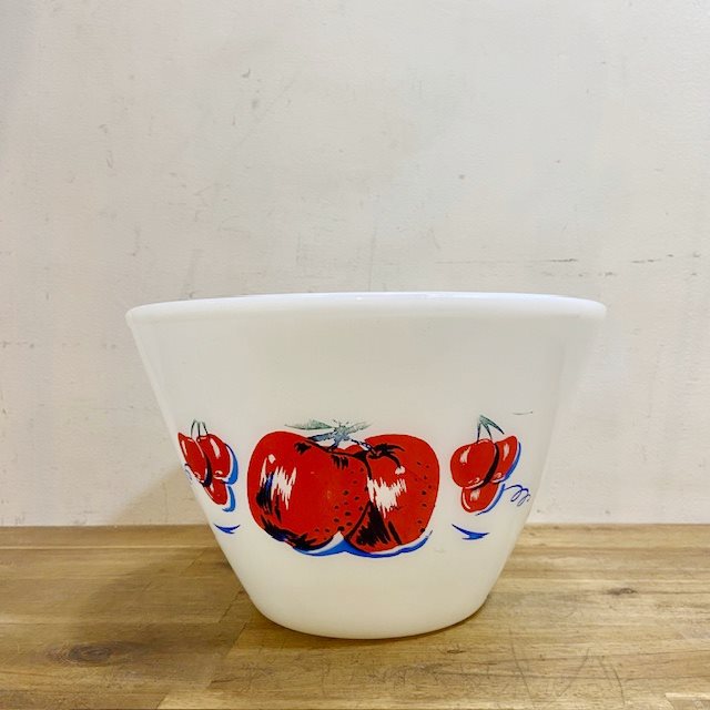 Fire King Apples and Cherries Mixing Bowl 【B8297】 - 画像 (4)