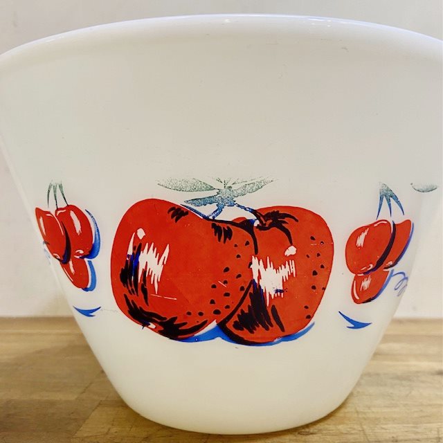 Fire King Apples and Cherries Mixing Bowl 【B8297】 - 画像 (6)