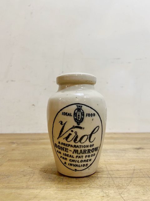 Antique Virol Stoneware Jar【B6412 】