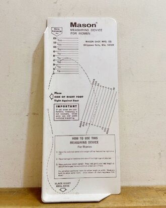Vintage Mason Shoe Mfg Shoe Sizer【B5285】