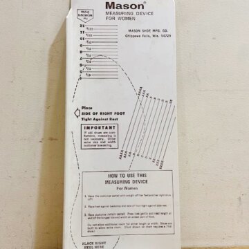 Vintage Mason Shoe Mfg Shoe Sizer【B5285】