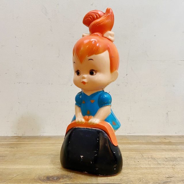 Vintage Hanna Barbera Flintstone Pebbles Coin Bank【B8895】 - 画像 (2)