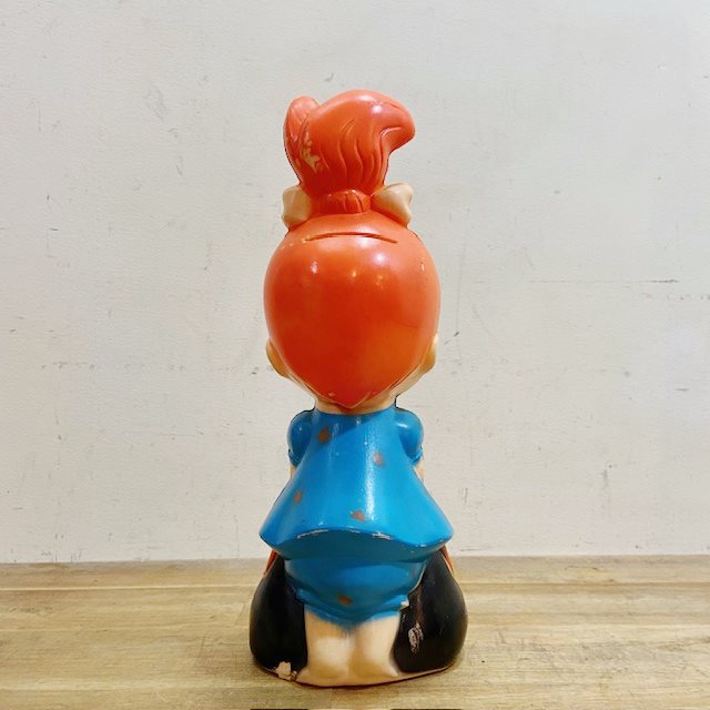 Vintage Hanna Barbera Flintstone Pebbles Coin Bank【B8895】 - 画像 (4)