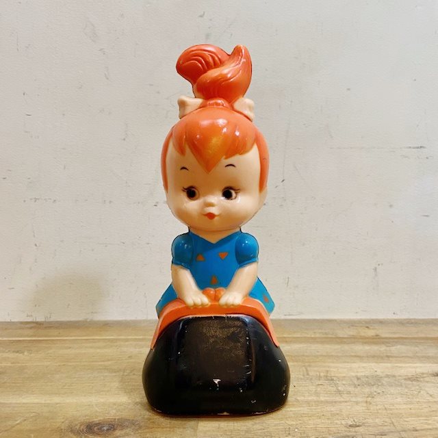 Vintage Hanna Barbera Flintstone Pebbles Coin Bank【B8895】 - 画像 (6)