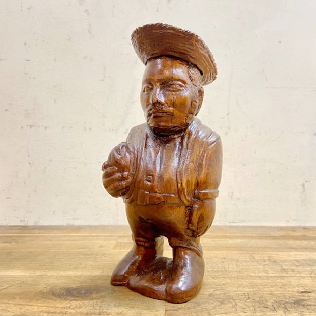 Vintage Hand Carved Wood Figurine 【B9754】 - 画像 (2)