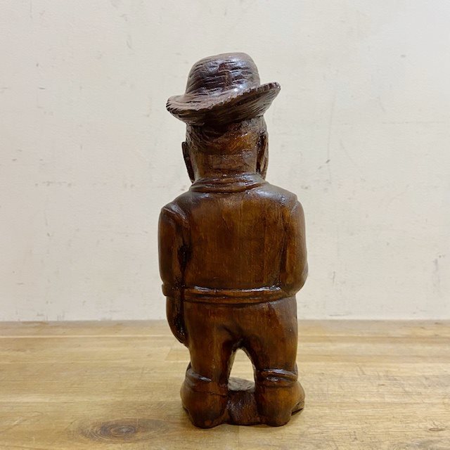Vintage Hand Carved Wood Figurine 【B9754】 - 画像 (4)