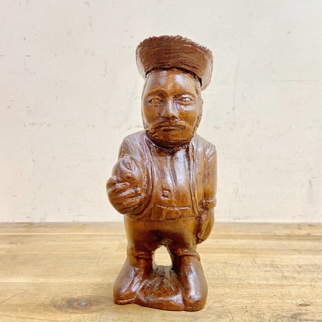 Vintage Hand Carved Wood Figurine 【B9754】 - 画像 (6)
