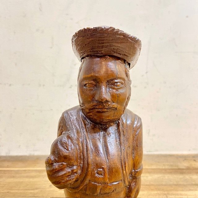 Vintage Hand Carved Wood Figurine 【B9754】 - 画像 (7)