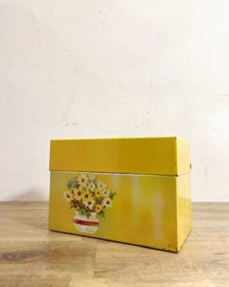Vintage Metal Recipe Box 【B8626】